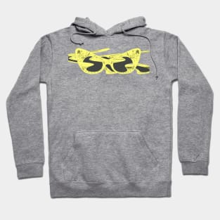 Yellow Swirl glasses art Hoodie